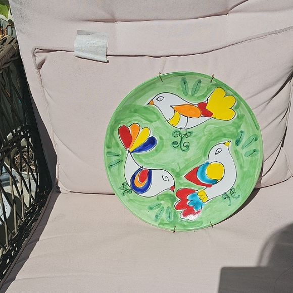 Colorful Bird Ceramic Plate - Picture 1 of 3